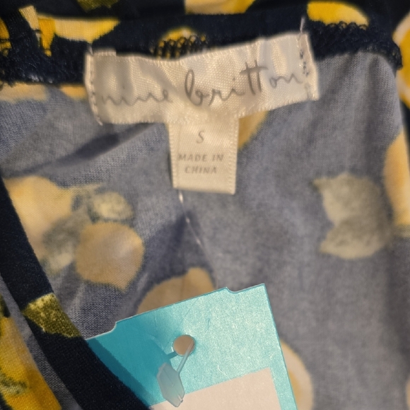 Nine Britton Navy Dress with Yellow Lemon Print - Picture 10 of 10